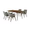 Armen Living Westmont and Renzo Charcoal and Walnut 5 Piece Dining Set SETWEDI5REWACH - alternate 1